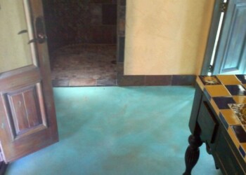 Concrete floor with acid stain finish in a home in Eads, Tennessee. Interior view of a concrete floor with acid stain finish in a home in Eads, Tennessee.